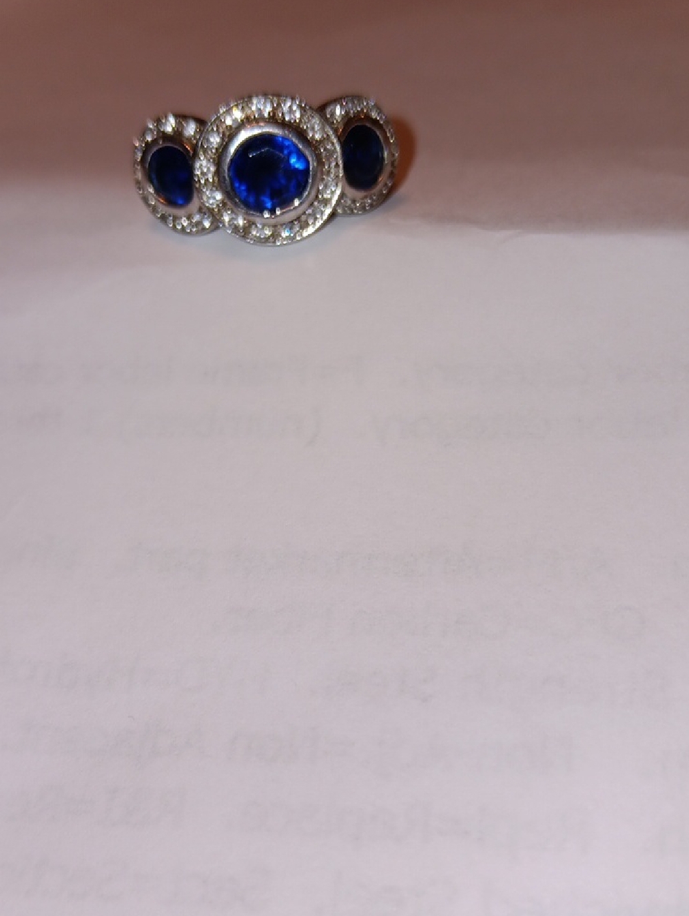 Classic Blue CZ Halo Ring - Unbranded 925 And The Number 8